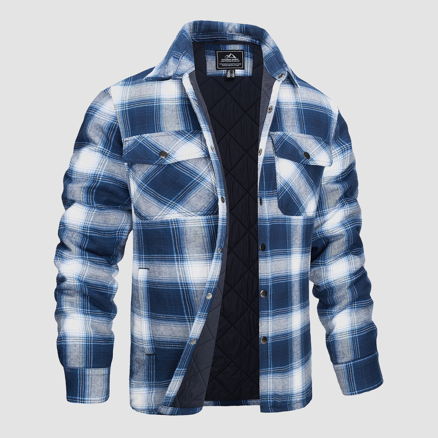 Versatile Design Checkered Bomber Jacket