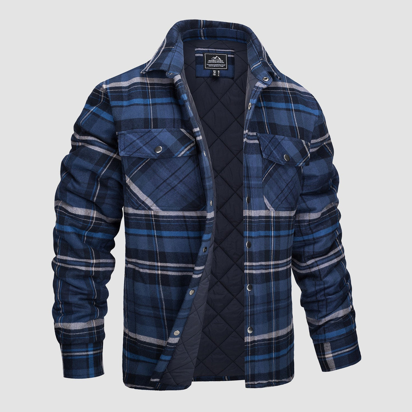 Versatile Design Checkered Bomber Jacket