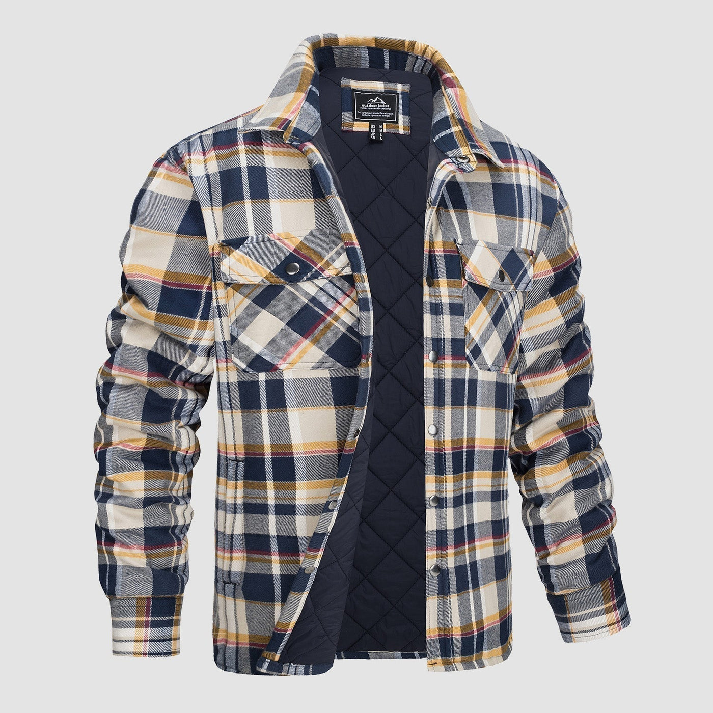 Versatile Design Checkered Bomber Jacket